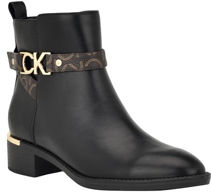 Calvin Klein Damen Dhara Stiefelette, Schwarz, 39 EU