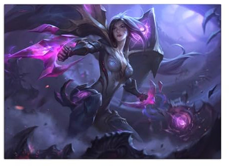 Displate Offiziell League of Legends MetallPoster Magnetische Befestigung Inklusive Lizenziert Bilder Hochwertiges Poster League of Legends Splash Art - Kai'Sa Horizontal 45 cm x 32 cm