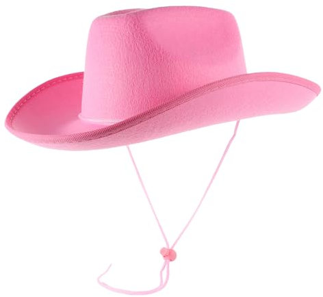 DRESSOOS Hut Party- -Hut Cowgirl-Hut Kopfbedeckung Strand- -Hut Outback-Fedora-Hut Prinzessin- -Hut Lustiger Cowboyhut Böhmen Make-up-Kostüm-Requisiten Kleidung Kinnriemen Mann Seil Stoff