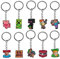 MUNSKT Lot de 10 porte-clés, porte-clés de remplissage de sacs de fête, porte-clés, fournitures de fête d'anniversaire, porte-clés de sac à dos, récompenses scolaires pour garçons et filles, argent