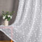 MYSKY HOME Gardine Weiß 2er Set Vorhänge mit Ösen Sheer Voile Vorhang Kinderzimmer Gardinen Wohnzimmer Modern Stickerei Ösenschal Transparent Dekoschal für Schlafzimmer H 175 x B 140 cm, Weiss