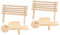 UPKOCH 2 Sets Doll House Decoration Tiny Bench Statue Miniature Furniture Figurines Mini House Supplies Mini Dollhouse Mini Furniture Dollhouse Accessories Models Toy Room Outdoor Wood