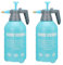 Handpumpensprüher, 3 l Druck-Wassersprühflasche mit verstellbarer Messingdüse für Rasen und Garten, 2 l Handpumpe, Unkrautsprühgerät für Pflanzen und andere Reinigungslösungen, Blau, 2 Stück