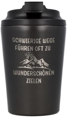Spruchreif | Thermobecher mit Deckel | Edelstahl Isolierbecher | Thermobecher für Unterwegs | Heiß-/Kaltgetränke | Wanderliebe