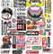 3 Bilder Motorrad Aufkleber Sponsoren Vinylaufkleber Stickers Racing Tuning Rallye Wetterfeste Rollerhelm Aufkleber für Motorrad Enthusiasten für Offroad Rennwagen, Motorräder und Helme(C)