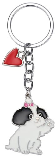 WEWAYSMILE Welpe Schlüsselanhänger, Hunde Schlüsselanhänger, Niedlicher Welpe-Schlüsselanhänger, Für Dekor Auto Schlüsselanhänger Tag Personalisierte Geschenk, Länge: 4,02 Zoll/10,2 cm