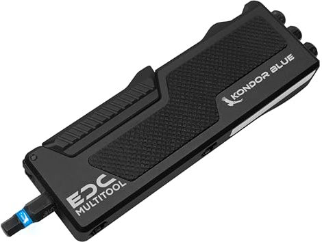 KONDOR BLUE | EDC Multi-Tool All-in-One Bit Torque Driver V2 for Every Day Carry On Film Sets & Cinematography | Raven Black