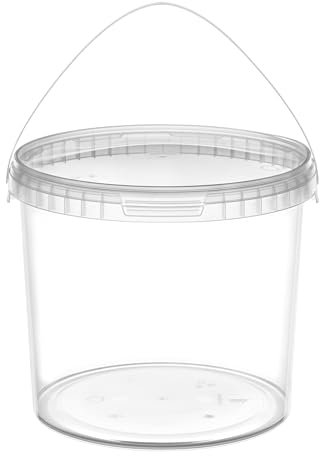 Garronda Eimer mit Deckel 8 L für die Lagerung von Lebensmittel- und Chemischen Produkten 1 Stück Transparent GD-0072