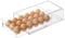 Gzsekken Egg Holder for Fridge, Egg Storage Container with Lid for Refrigerator,Clear Plastic Eggs Drawer Box Holds 18 Storage Fridge Countertop Stackable-Space Saving