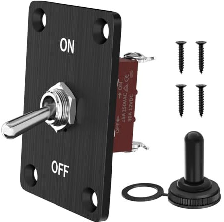 Joselin Hochleistungs-Kippschalter, 12 V DC, 30 A, Wasserdicht, 2-Polig, EIN/Aus, SPST mit Montageplatte für Auto, Auto, Boot