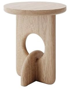 Xumh2024-3 Couchtisch Kaffeetisch Holz mit schwarzer Kante, einfaches Sofa mit runder Ecke, beweglicher Nachttisch for kleine Wohnungen Sofatisch für Wohnzimmer(A)