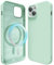 Oakxco für iPhone 12 Mini/ 13 Mini Hülle Magsafe Silikon Handyhülle Bunt, Ultra Dünn Slim Case Einfarbig Handy Hülle Mädchen, Magnetisch Induktives Laden Schutzhülle Matt Silikonhülle Glatt, Mint Grün