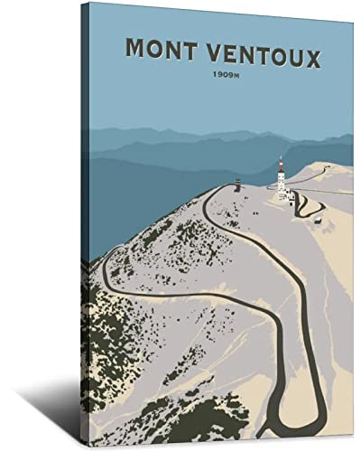 Metall-Blechschild Frankreich, Mont Ventoux, Berggipfel, Vintage-Blechschild, rustikale Dekoration, Höhle, Café, Bar, Schlafzimmer, Heimdekoration, Blechschild, 30 x 43 cm