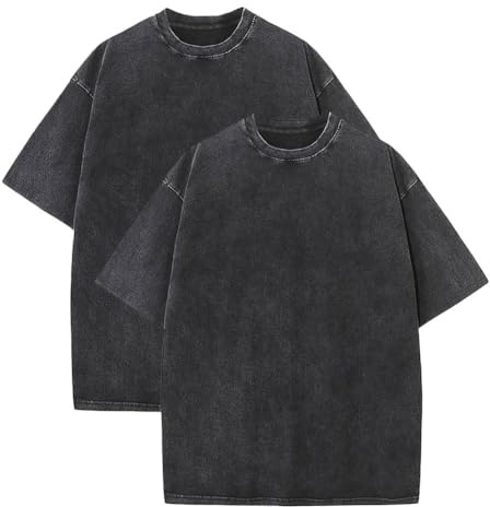 Botong Pump Covers T-Shirts Workout T Shirts for Men Oversized Gym Loose Fit Tshirt Vintage Heavyweight Tee