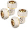 Beatific 2 raccordi a vite ad angolo 16 x 2 mm, 90°, raccordo a vite con arco DVGW, angolo di 90°, raccordo a vite in ottone, per tubo composito multistrato, tubi in PEX, tubi compositi in alluminio
