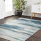 Tinyboy-hbq Teppich Wohnzimmer Kurzflor Teppich Schlafzimmer Modern rutschfest Wohnzimmer Teppich Weich Großer Teppiche für Esszimmer Gestreiftes Design (Abstrakt Blau, 80 x 120 cm)