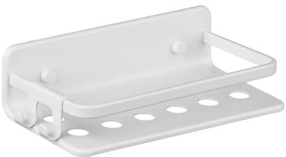 TATAY Duschablage Aluminium mit Schrauben Rechteckige Form für den Alltag | Duschablage Badezimmer | 10x5,5x20 cm | Ohne Bohren | Effizienter Wasserablauf | Schrauben und Quick Fix Befestigungssystem
