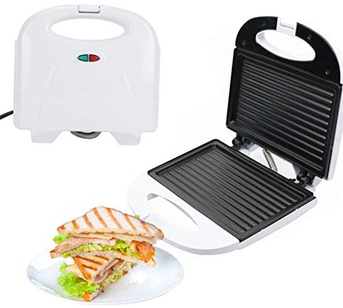 HUIHHAO Sándwichera multifunción, Mini Desayuno eléctrico Sándwich Panera Parrilla Panini Máquina Bandeja for Hornear con Superficie de Cobre Ultra Antiadherente Enchufe de EE. UU.