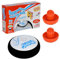 Air Hockey Puck - Rechargeable Hover Air Hockey Puck | Air Hockey Hover Puck | Small Electric Floating Hockey with 2 Red Air Hockey Pushers | Air Hockey Board Game Toy Gift for Kids