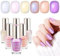 SAVILAND Mermaid Glitter Nail Polish Set: 6 Colors 10ml Quick Dry Nail Polish Fingernail Nail Varnish with Castor Oil & Vitamin E Sparkle Shimmer Nail Polishes Set Nail Art Kit for Women Home DIY