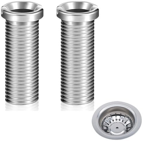 Viti del Cestello del Lavello, Vite Cava Tappo Lavandino Cucina, 2 Pezzi Vite Cava Per Lavello Universale Filtro Lavello, Addensare Acciaio Inox Viti Fissaggio Cestello Lavello, 35mm