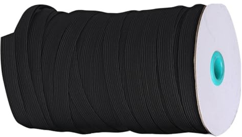 Housoutil Selbstgemacht Masken Gummiband 9mm Schwarz Elastisches Ersatzband zum Nähen und Basteln für Gesichtsmasken