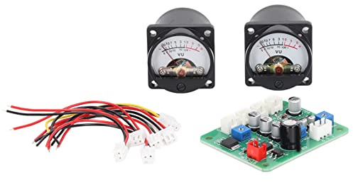 Haofy Audio Level Amplifier Meter Kit mit Hintergrundbeleuchtung, 2PCS VU Meter Panel für Soundkarten, Computer, ABS-Gehäuse, Hohe Messgenauigkeit