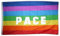 Flaggenfritze Fahne/Flagge Regenbogen mit PACE + gratis Sticker
