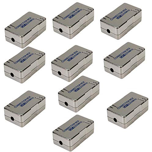 Faconet 10x LSA Verbinder Cat.6 zum Verbinden/Reparieren von Netzwerk, Internet oder ISDN Kabel geschirmtes Gehäuse