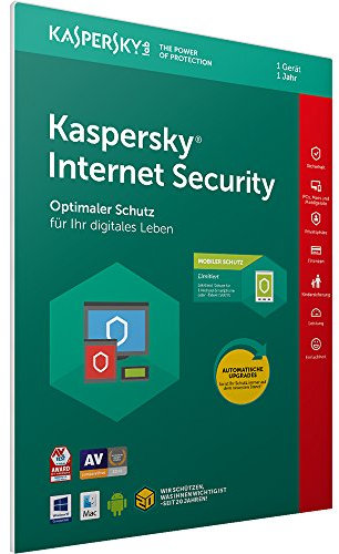 Kaspersky Internet Security 2018 Standard | 1 Gerät | 1 Jahr | Windows/Mac/Android + Mobiler Schutz | Download