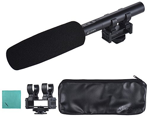 AZDEN SGM-250 Dual Powered Shotgun Microphone Super Cardioid Condenser Mic 250mm Length with 3-Pin XLR Output for Video & Filmmaking Professionals