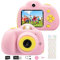 YunLone ToyZoom Macchina Fotografica per Bambini, Fotocamera Digitale Portatile per Kids Selfie Camera per Bambine 2 Pollici LCD Videocamera 1080P HD / 18MP , Scheda 32G Inclusa (Rosa)