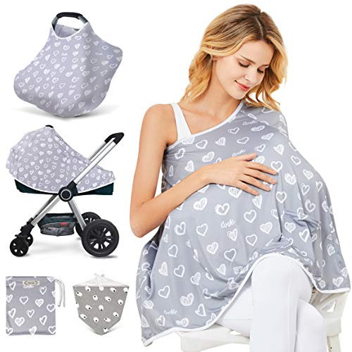 Kefee Kol Baby Stillbezug & Poncho – Mehrzweck-Sichtschutz für Babyschale, Einkaufswagen, Kinderwagen