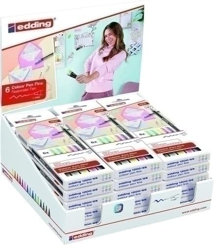 Edding Etui 6 Filzstifte 1200 Pastellfarben