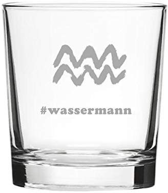 ARNSTADT KRISTALL Whiskyglas inkl. Gravur Sternzeichen Wassermann #wassermann ; original Made in Germany