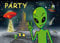 16-teiliges Einladungskarten-Set * Alien * für Kindergeburtstag und Mottoparty | bestehend aus 8 Einladungen und 8 Umschlägen | Kinder Geburtstag Party All Weltraum Space Ausserirdische