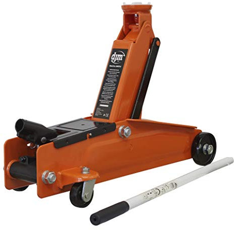 DJM Trolley Jack 3 Tonne Long Reach for Car or Van/Garage or DIY - Perfect as an Emergency Road Side Floor Jack