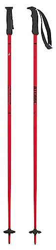ATOMIC AMT Skistöcke - Rot - Länge 130 cm - Hochwertiger 3* Aluminium Skistock - Ergonomischem Griff am Stock - Verstellbare Handschlaufe - Stöcke mit 60mm-Pistenteller