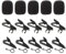 Milisten Lot de 18 pinces à cravate sans fil pour micro cravate Lavalier avec housse en mousse pour microphone sans fil pour l'enseignement de la parole, la communication