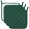 Joyhalo 4 Pack Pot Holders for Kitchen,Cotton Oven Holder with Great Heat Resistance,Non Slip Hot Pads for Kitchen Clearance,Dark Green