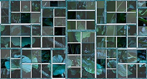 Architects Paper Fototapete Fenster Blau | Natur Grün Perspective | Atelier 47 5.00 m x 2.70 m Blau Grün Weiß