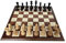 Helena Wood Art, Handgemachtes Holzschachbrett mit Holzschachfiguren, Schachspiel, Schachspiel, Deluxe Edition, 40 x 40 cm