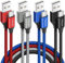 etguuds [4Pack 1M] Cable USB Tipo C, Cable USB C Carga Rapida 3A Cargador Nylon Trenzado Cable USB A a C para Samsung Galaxy S23 S22 S21 S20 S10 S9 Note 10 A21 A15 A50