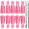 Ongles Outil Dissolvant, 10 Pièces Nail Clip Set avec 2 Coupe Cuticules, Capuchon Plastique Ongles Remover Nail Clips Set Dissolvant d'ongles Outil ensemble