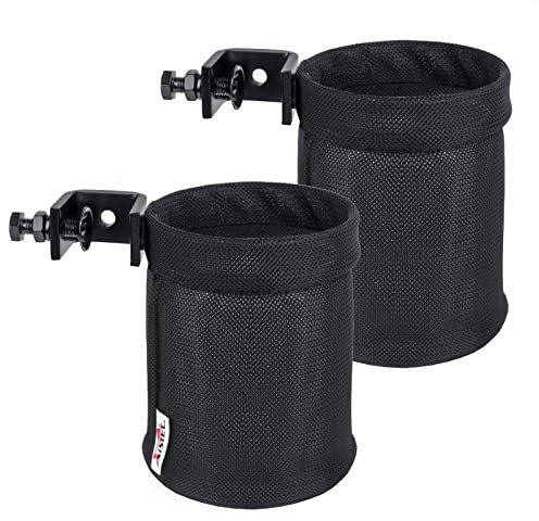 Xislet Set of 2 Universal Golf Cart Cup Holder Compatible with 0.75-1.0 EZ-GO Zone Cart Square Tube Mount Club Cart Water Bottle Drink Holder (2)