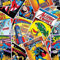 Camelot Fabrics - Superman Comic Stack Toss DC Comics Baumwollstoff, Meterware, 112 cm breit, mehrfarbig, 100 % Baumwolle, lizenziertes Bastelmaterial zum Basteln, Quilten, Schneidern