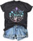 Alice im Wunderland Shirt Damen Urlaub Shirts We're All Mad Here T-Shirt Mad Tea Party Shirt Cute Graphic Tee Tops, A-black grau, Mittel