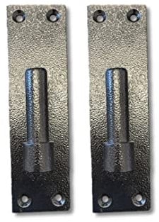 Haven Heritage Hook on Plate Gate Hinges with 19 mm Pin to Suit Hook and Band Gate Hinges, and Wrought Iron Gates. Black (Black, 19 mm)