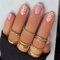24PCS Christmas Short False Nails with Glue Stickers,Coffin Full Cover Acrylic Press on Nails no Glue,Purple Edged Flower Fake Nails for Women and Girls Nail Art.