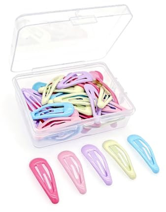 JZK 50pcs 3cm Mini hair clips for toddlers little girls macaron color metal snap small hair clips for fine hair hair pins for kids girls baby hair grips
